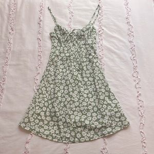 Green Flower Mini Dress
